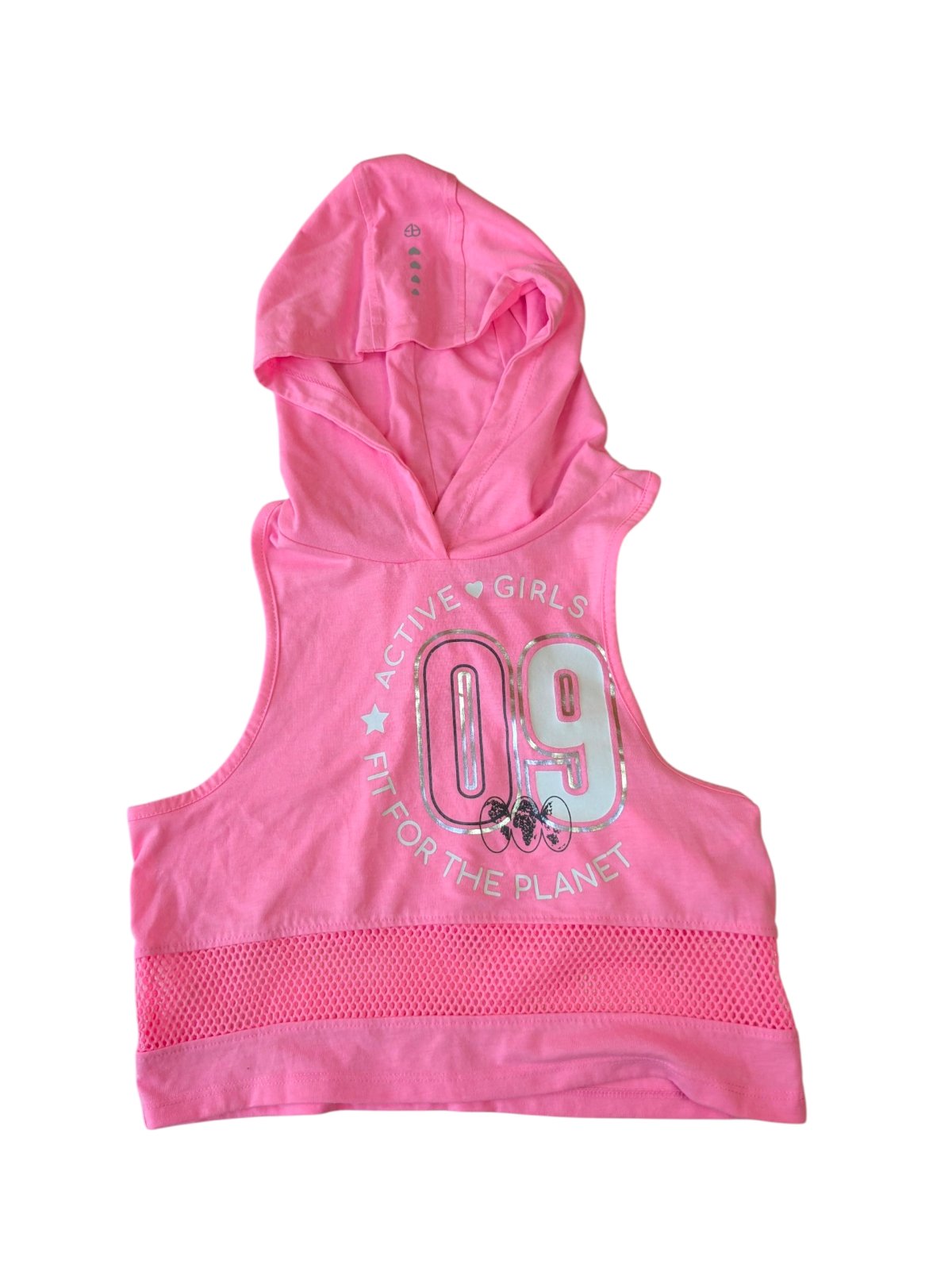 Růžové tílko s kapucí pro holky secondhand C&A