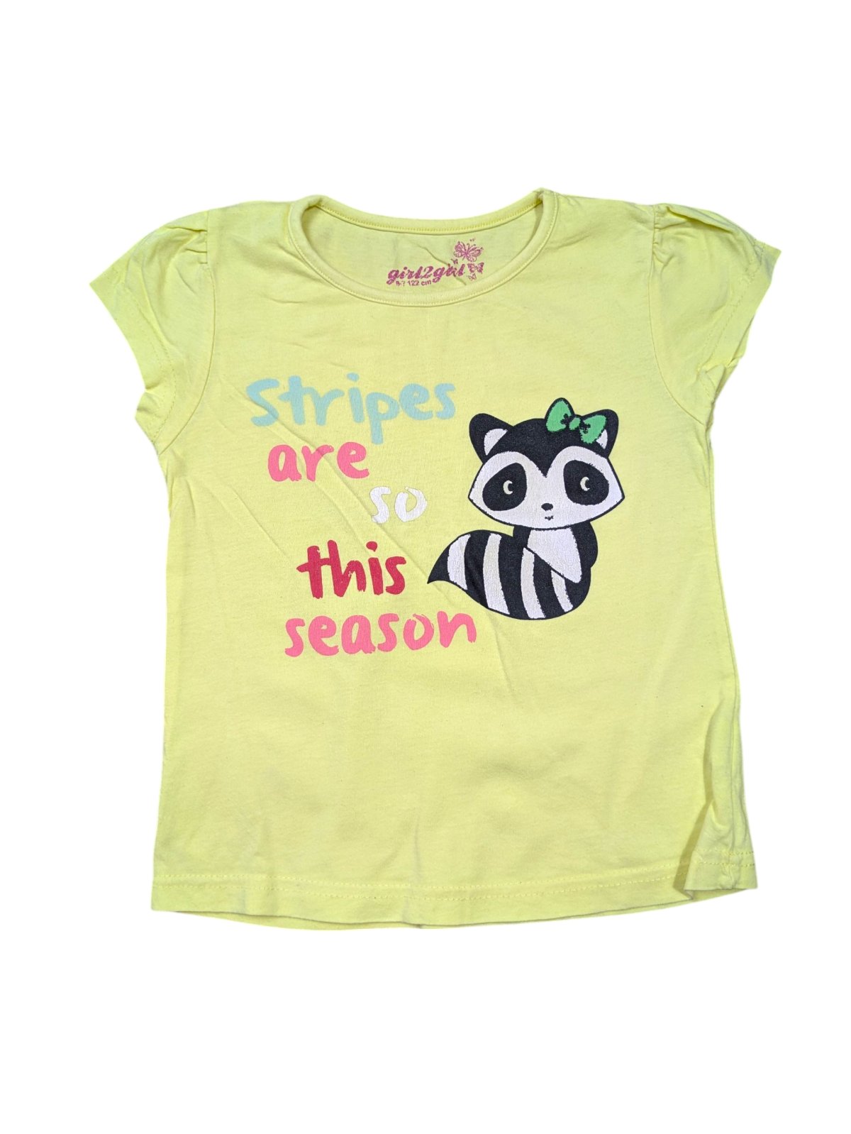 Žluté triko s obrázkem pro holky secondhand Girl2Girl