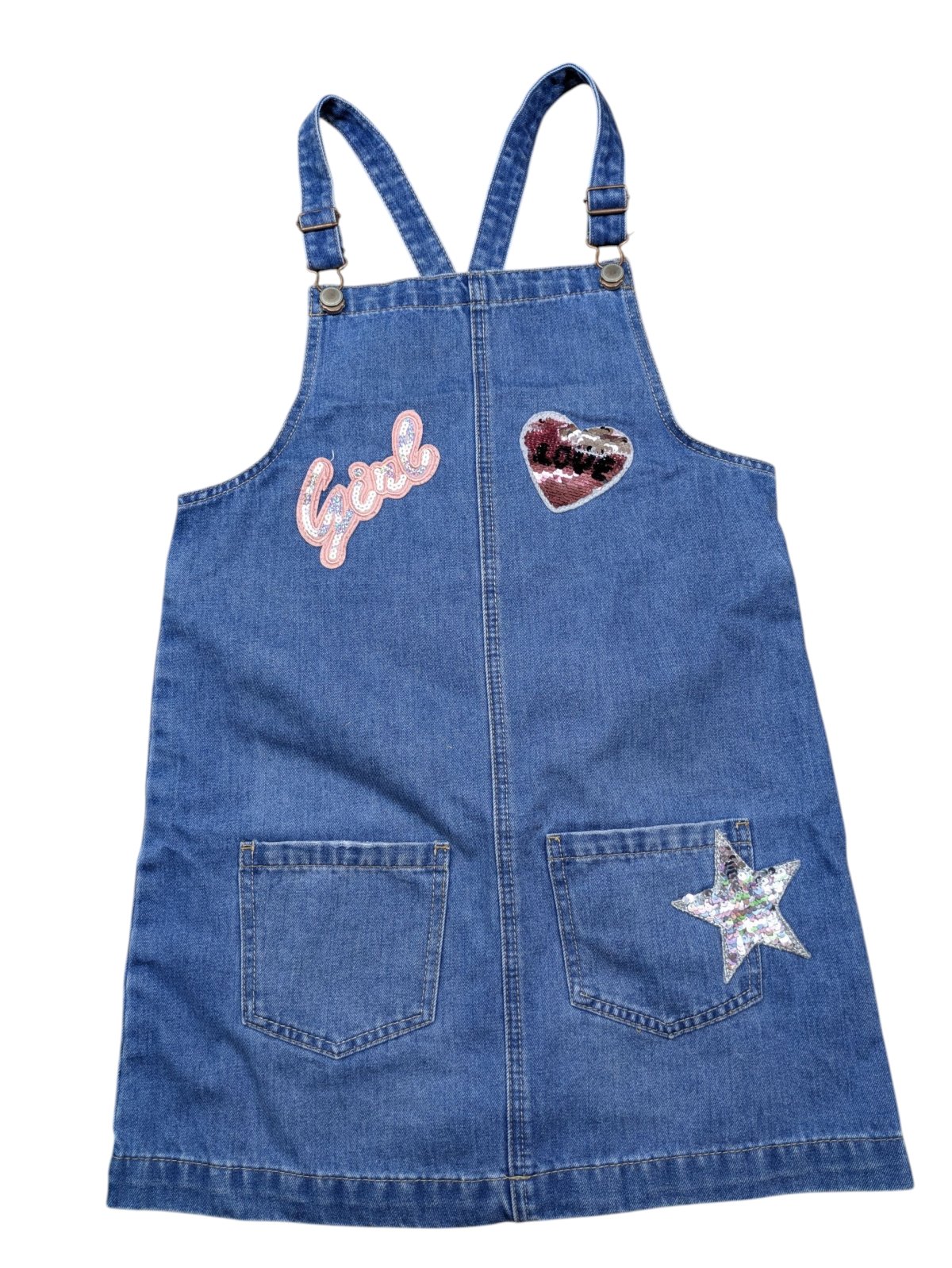 Džínové šaty s laclem pro holky secondhand George