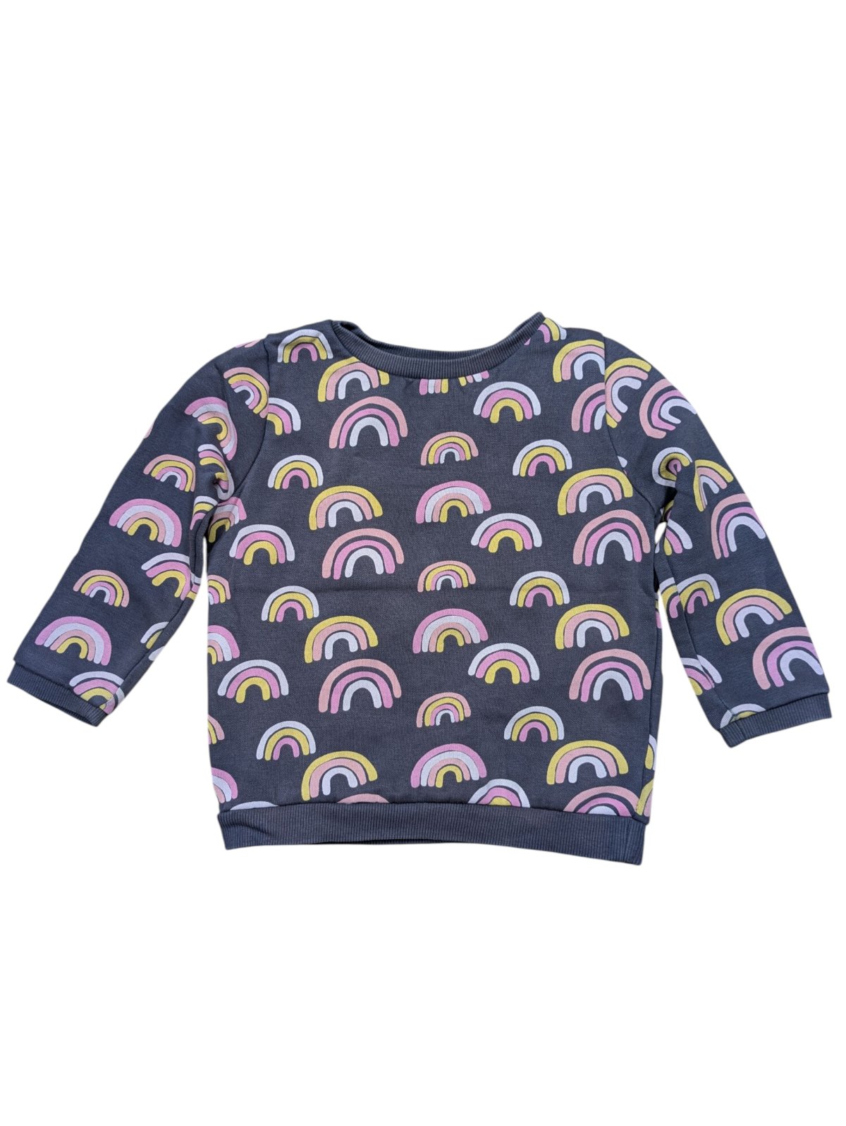 Šedá mikina s duhou pro holky secondhand F&F