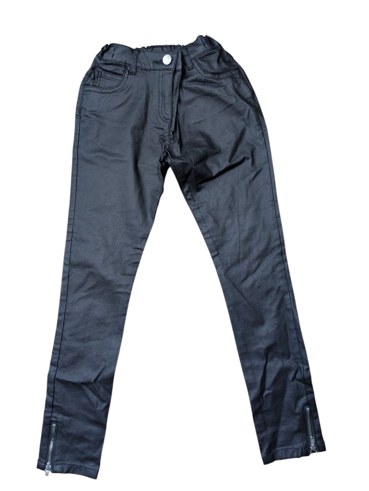 Černé kožené kalhoty pro holky secondhand F&F