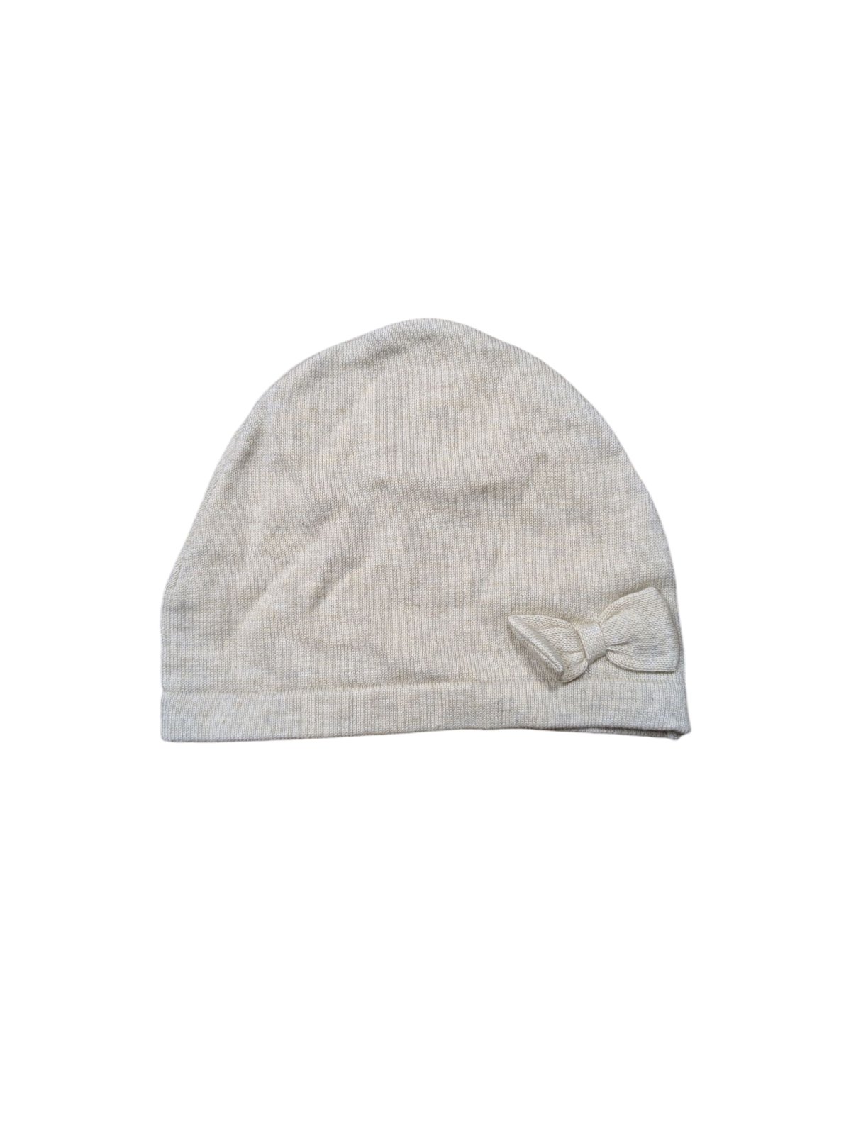 Světlá slabá čepice s mašličkou pro holky outlet TU