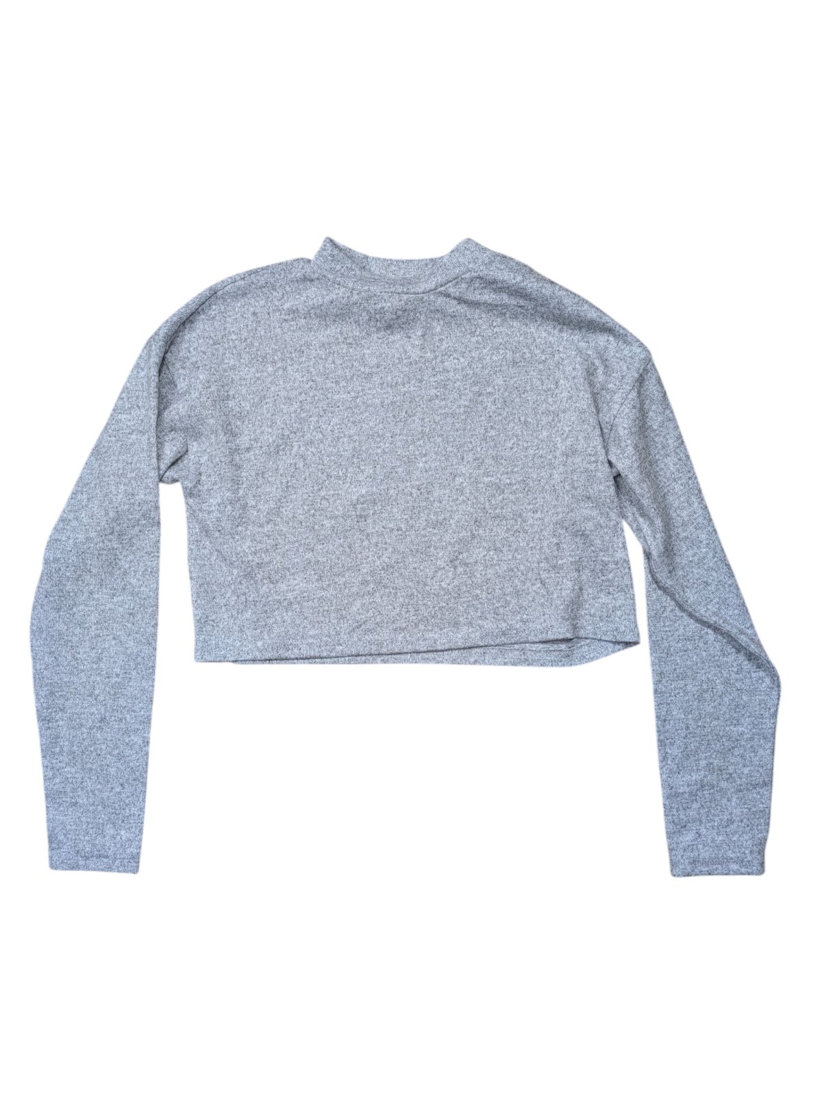 Šedé žíhané triko crop pro holky secondhand New Look