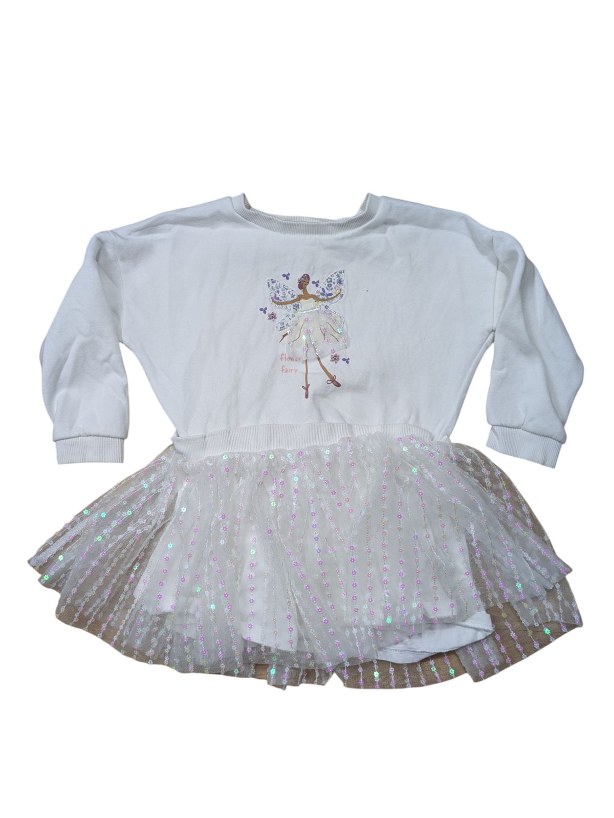 Bílé mikinové šaty pro holky secondhand TU