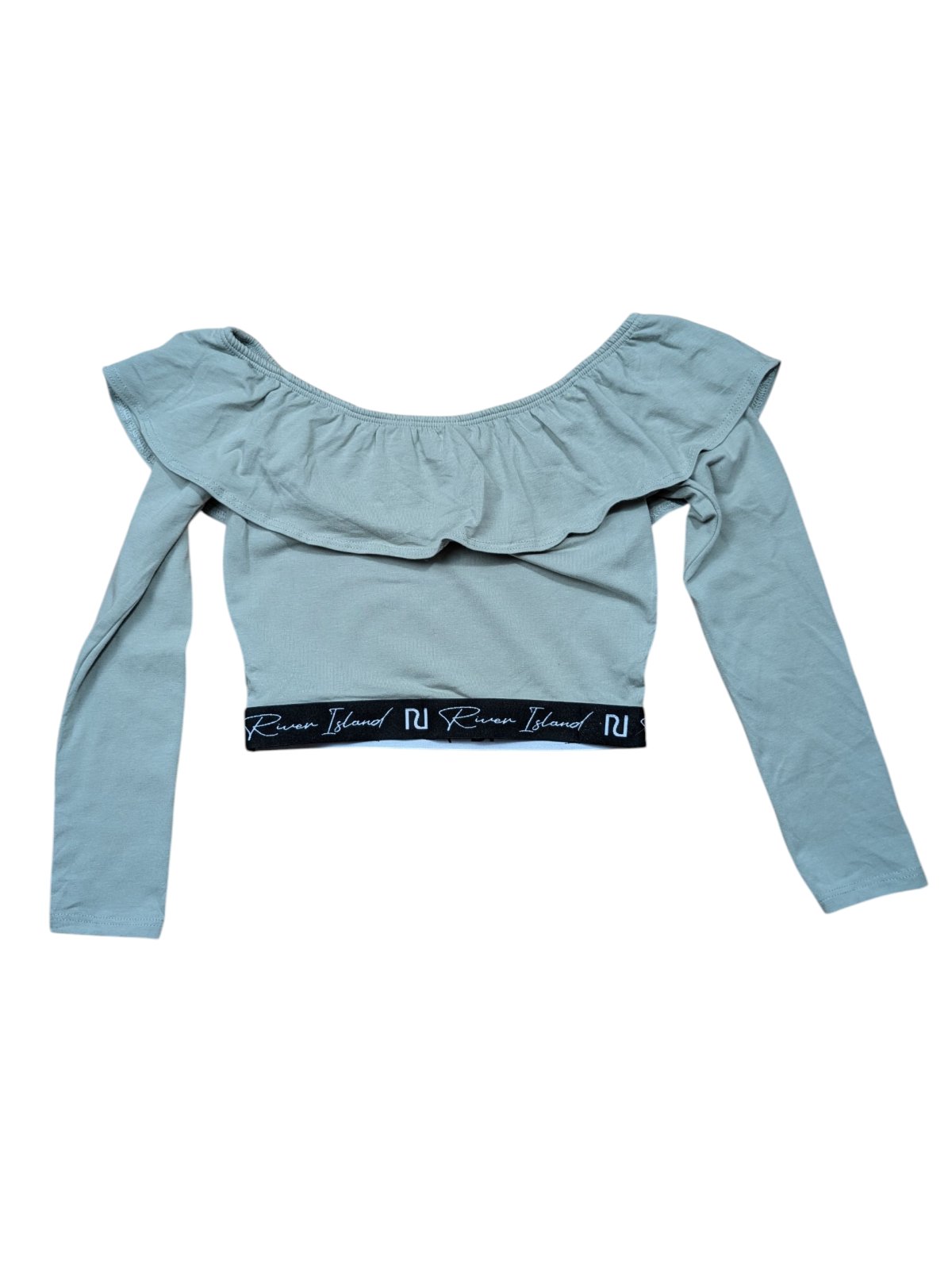 Zelinkavý crop top pro holky secondhand River Island