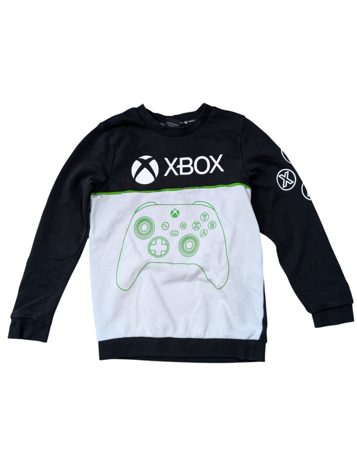 Černo bílá mikina Xbox pro kluky secondhand TU