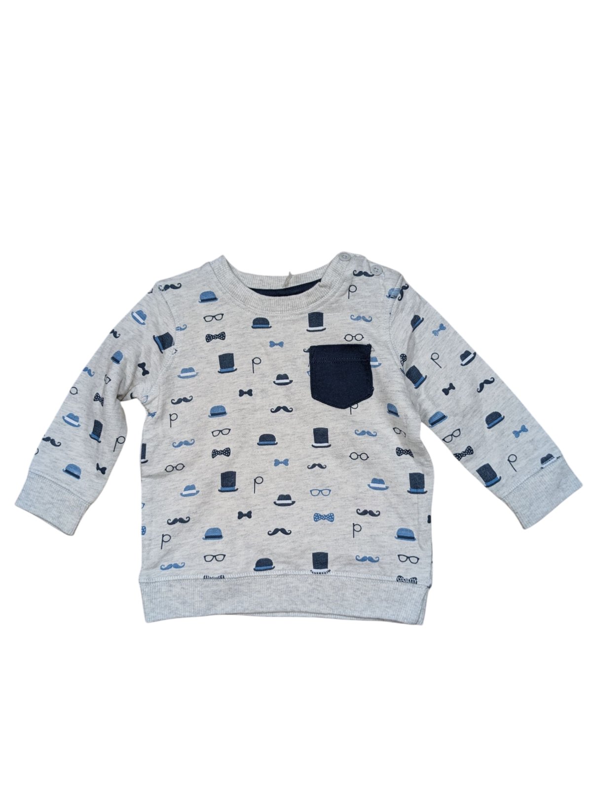 Šedá mikina s obrázky pro kluky outlet F&F