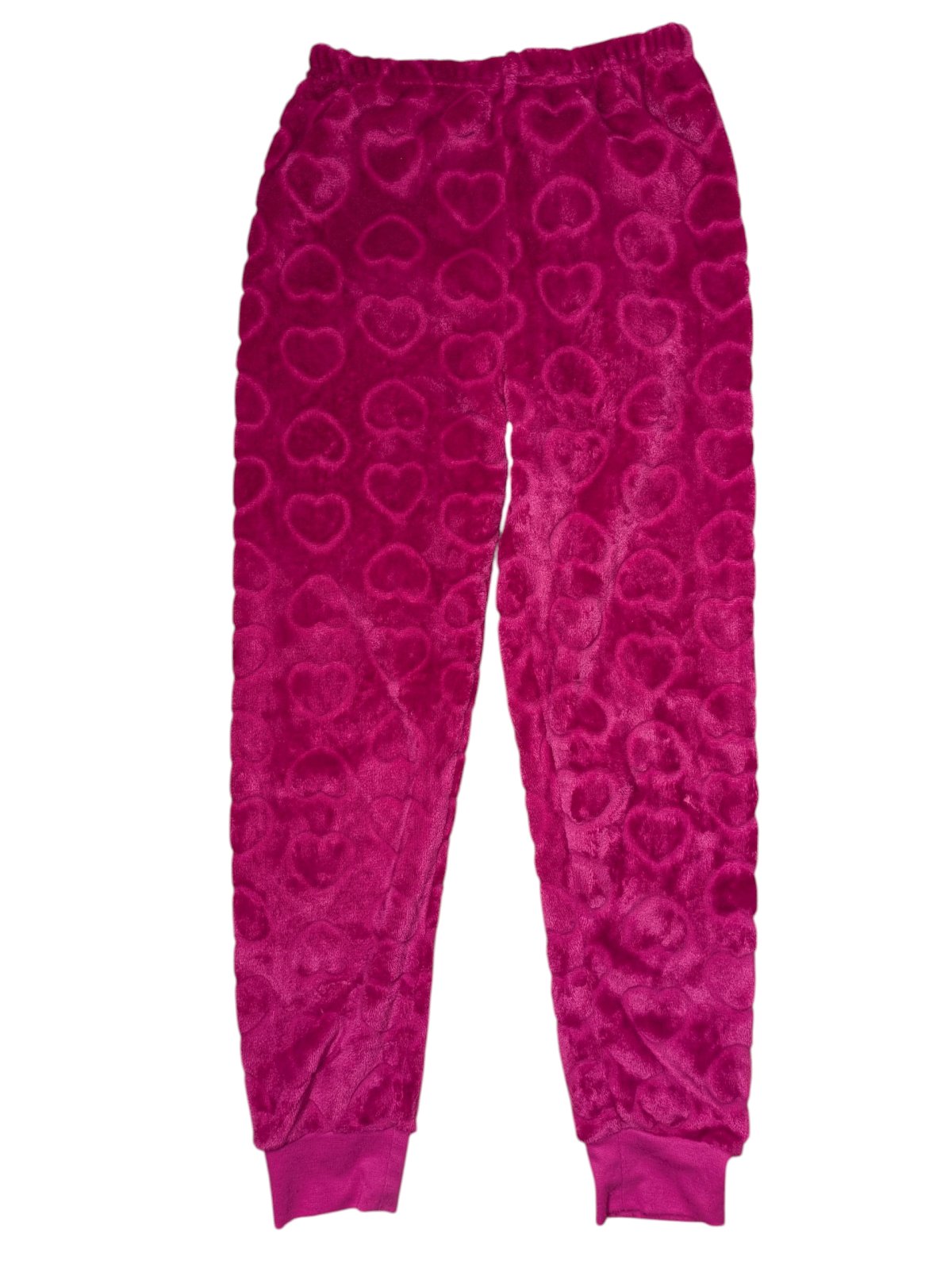 Huňaté kalhoty růžové pro holky secondhand YD