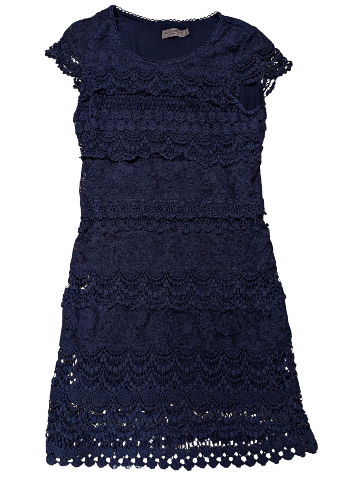 Tmavé šaty zdobené pro holky secondhand Cortefiel