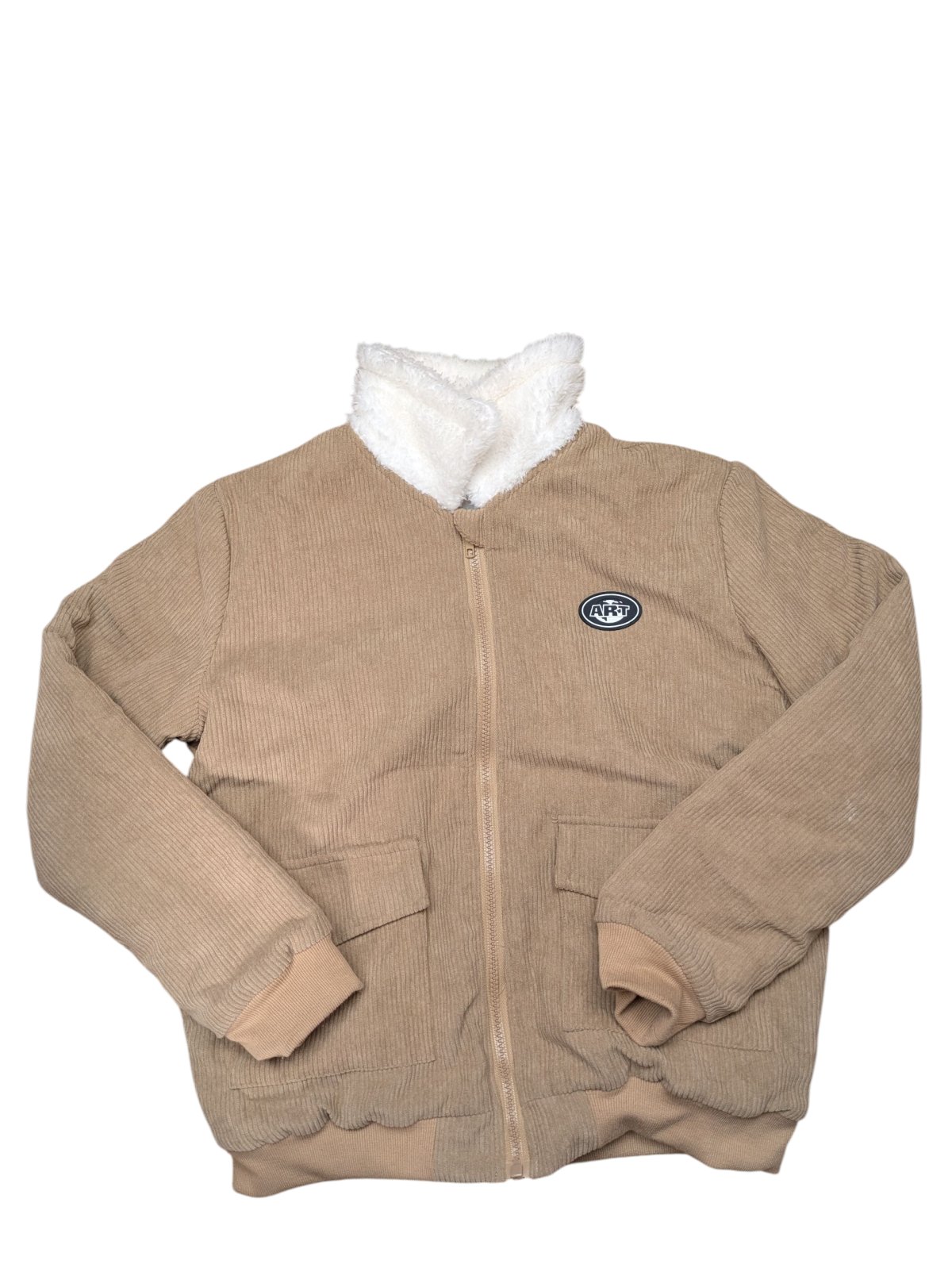 Světlá bunda pro kluky žebrovaná secondhand Shein