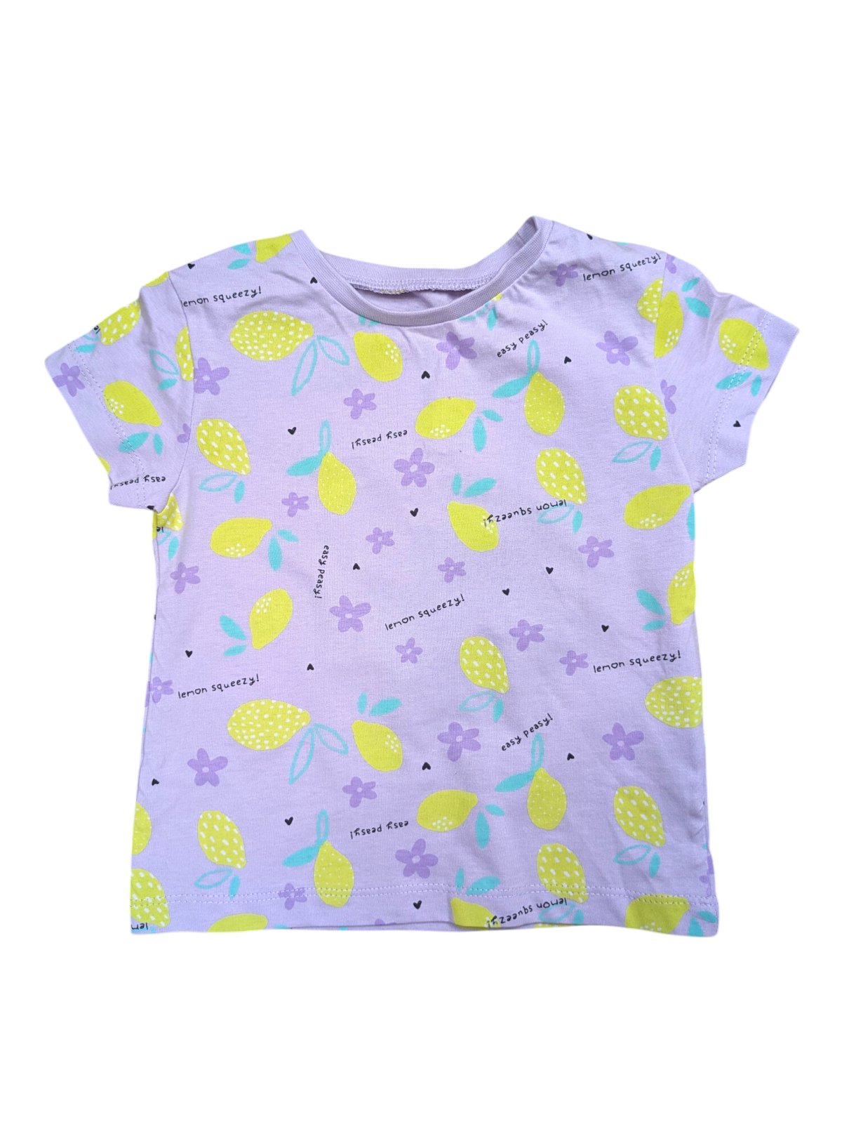 Světle fialové triko s obrázky pro holky secondhand Every day