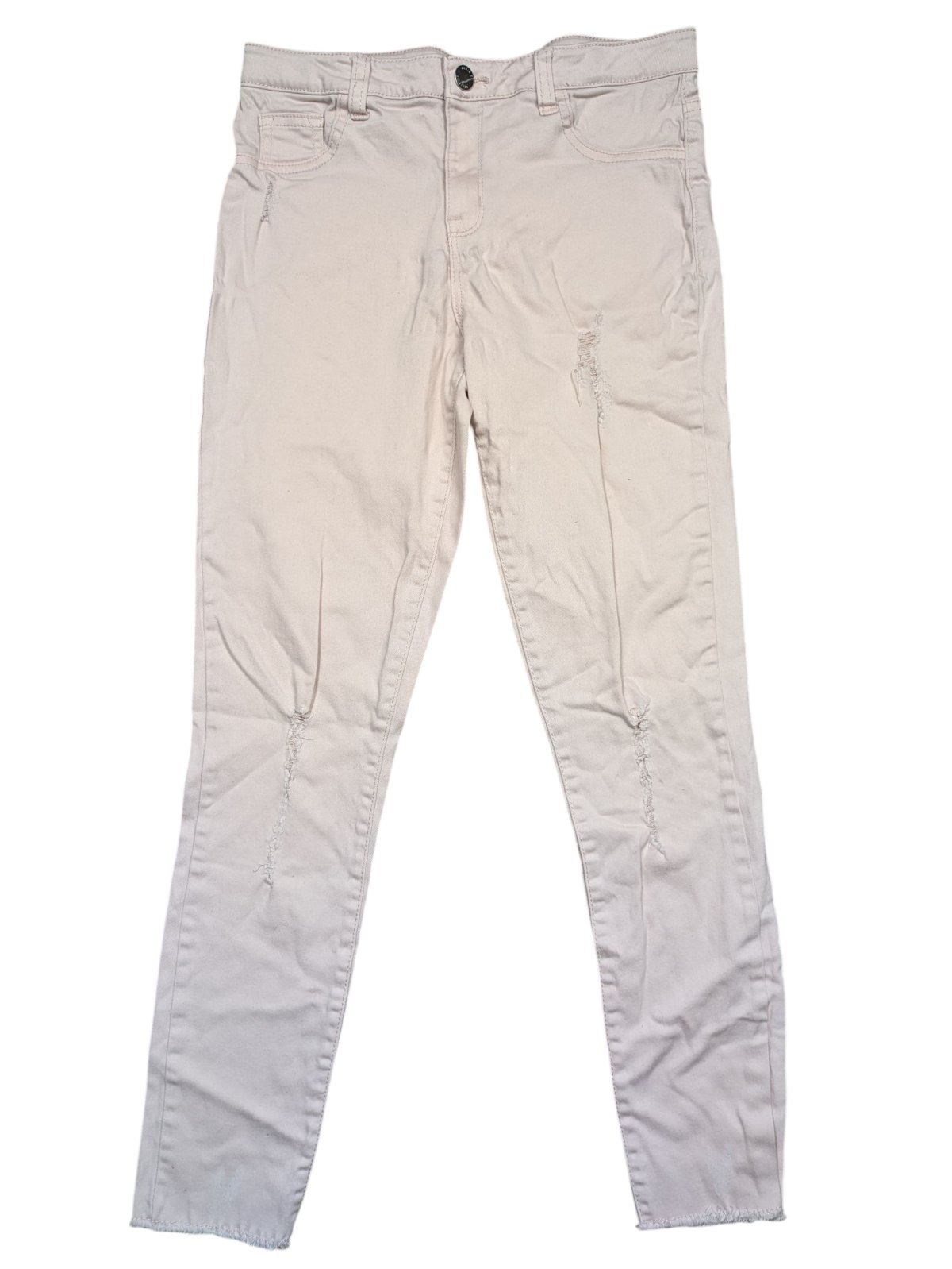 Světle růžové skinny džíny pro holky secondhand Denim