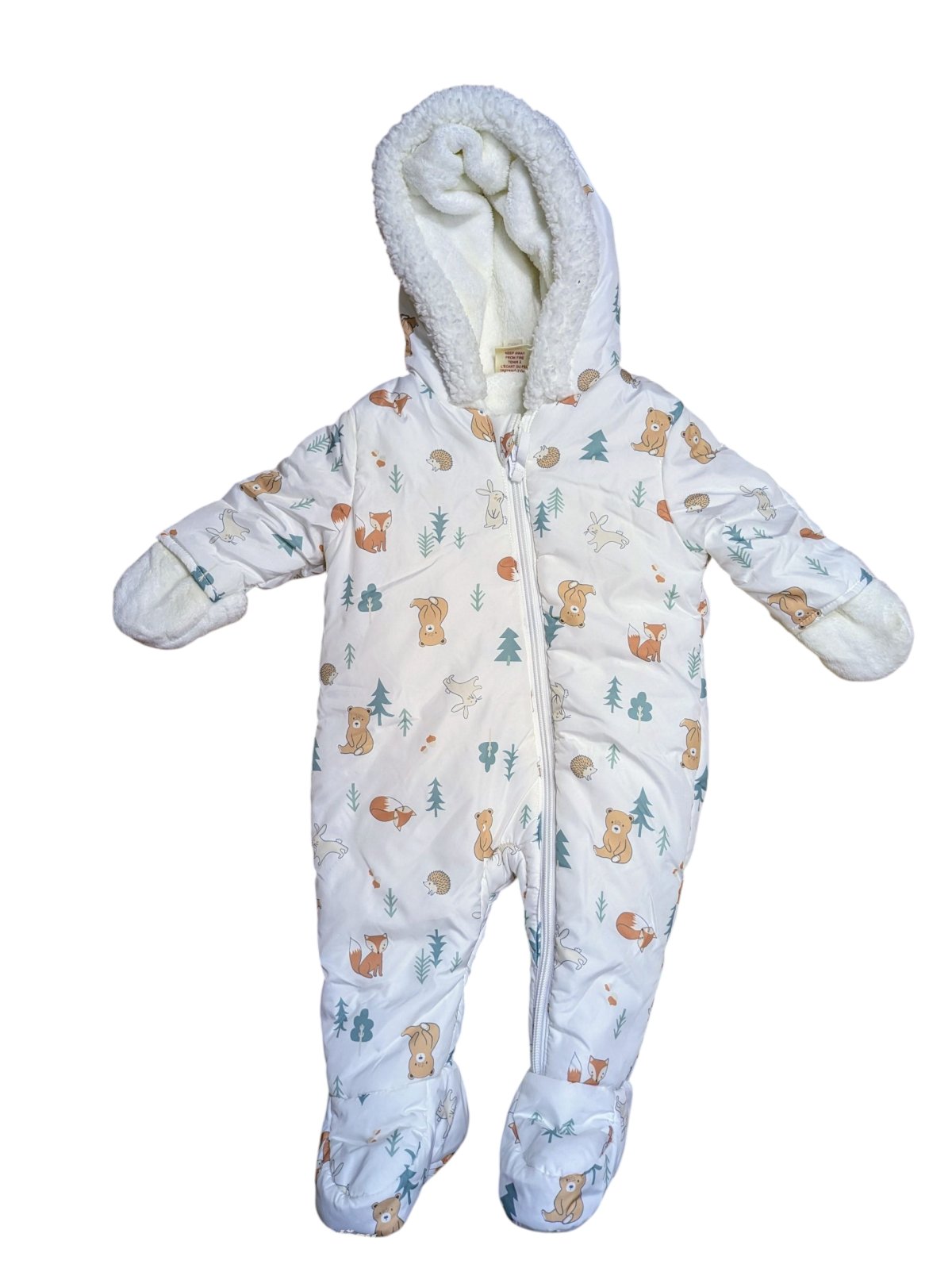 Obrázková zimní kombinéza bílá pro holky secondhand First Wish