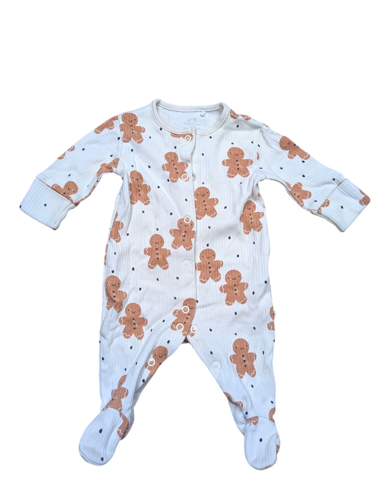 Světlé dupačky s perníčky pro kluky secondhand Next