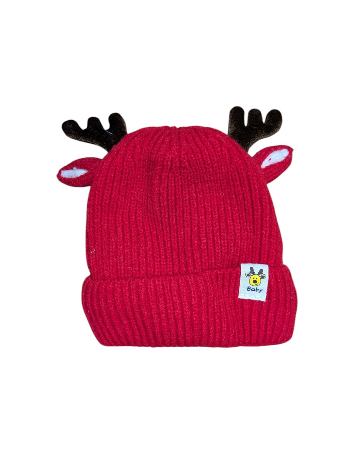 Červená zimní čepice sob secondhand Baby