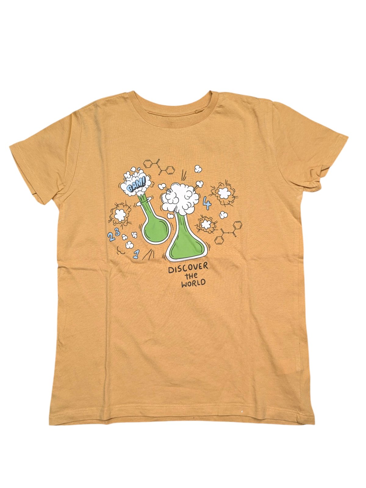 Bledě žluté triko s obrázkem pro kluky secondhand Sinsay