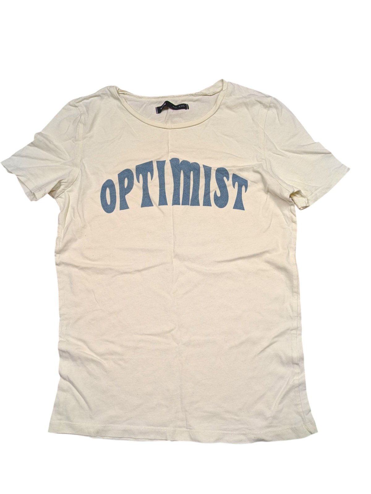 Světlé triko s nápisem pro holky secondhand Sinsay