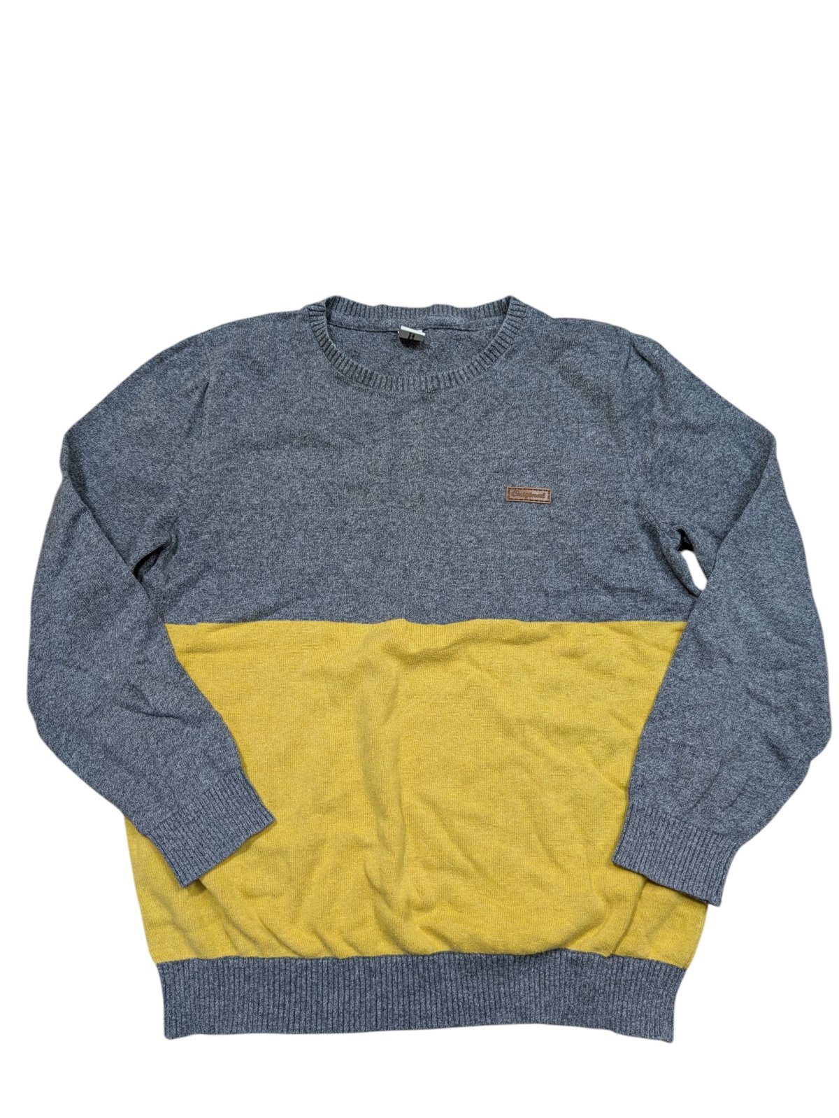 Šedo žlutý svetr slabý pro kluky secondhand Yigga