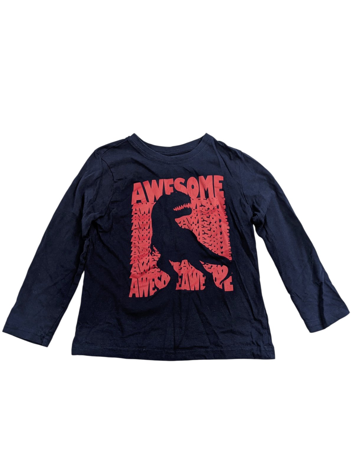 Tmavě modré triko s dinosaurem pro kluky secondhand