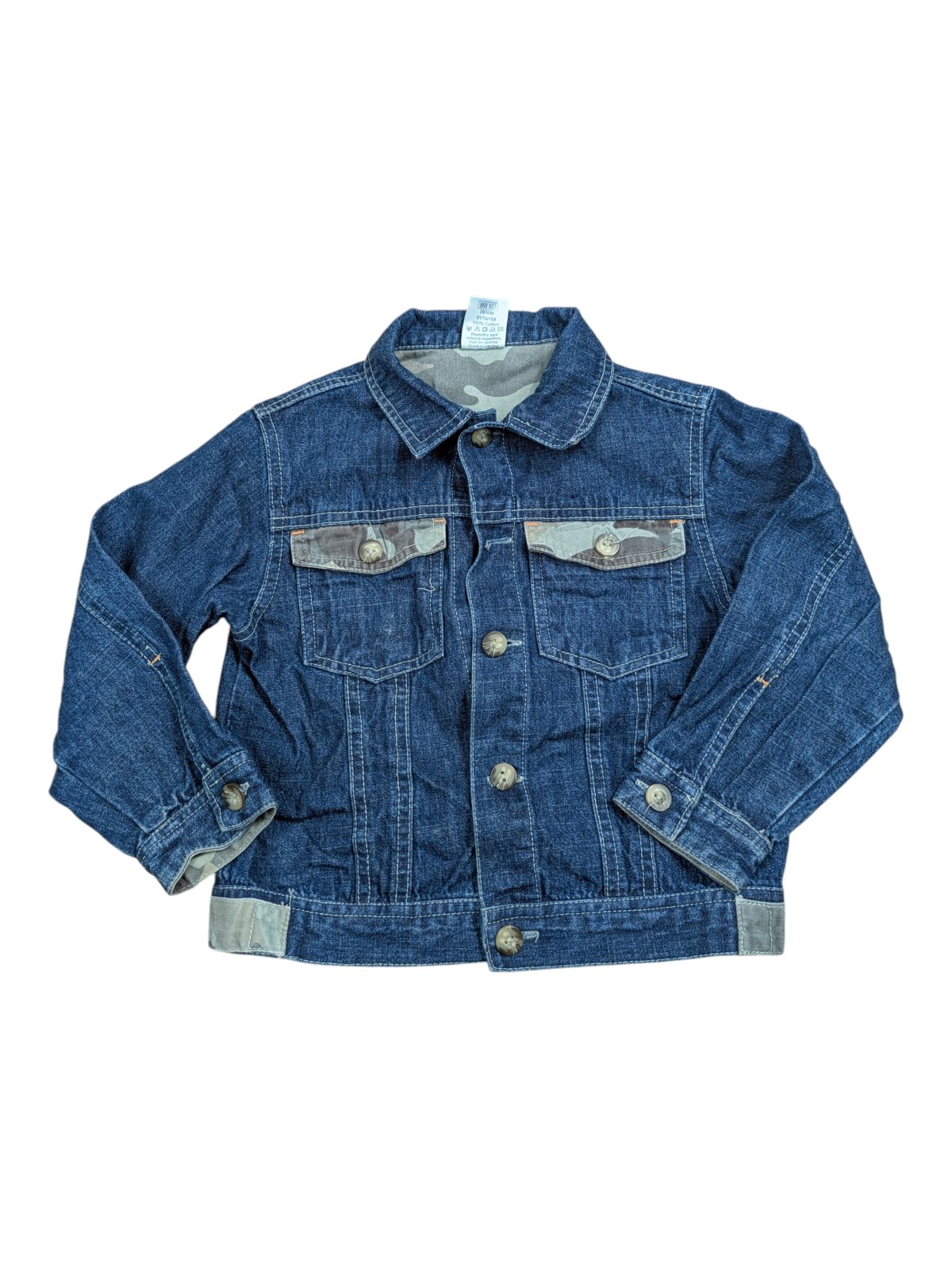 Tmavá džínová bunda pro kluky secondhand Navigator