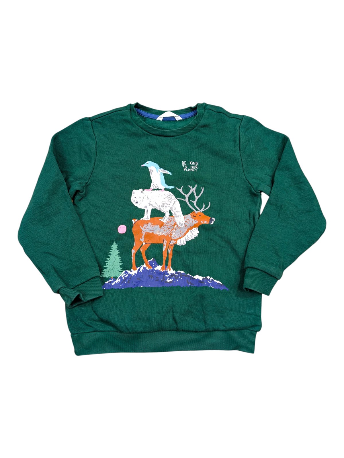 Zelená mikina s obrázkem pro kluky secondhand M&S