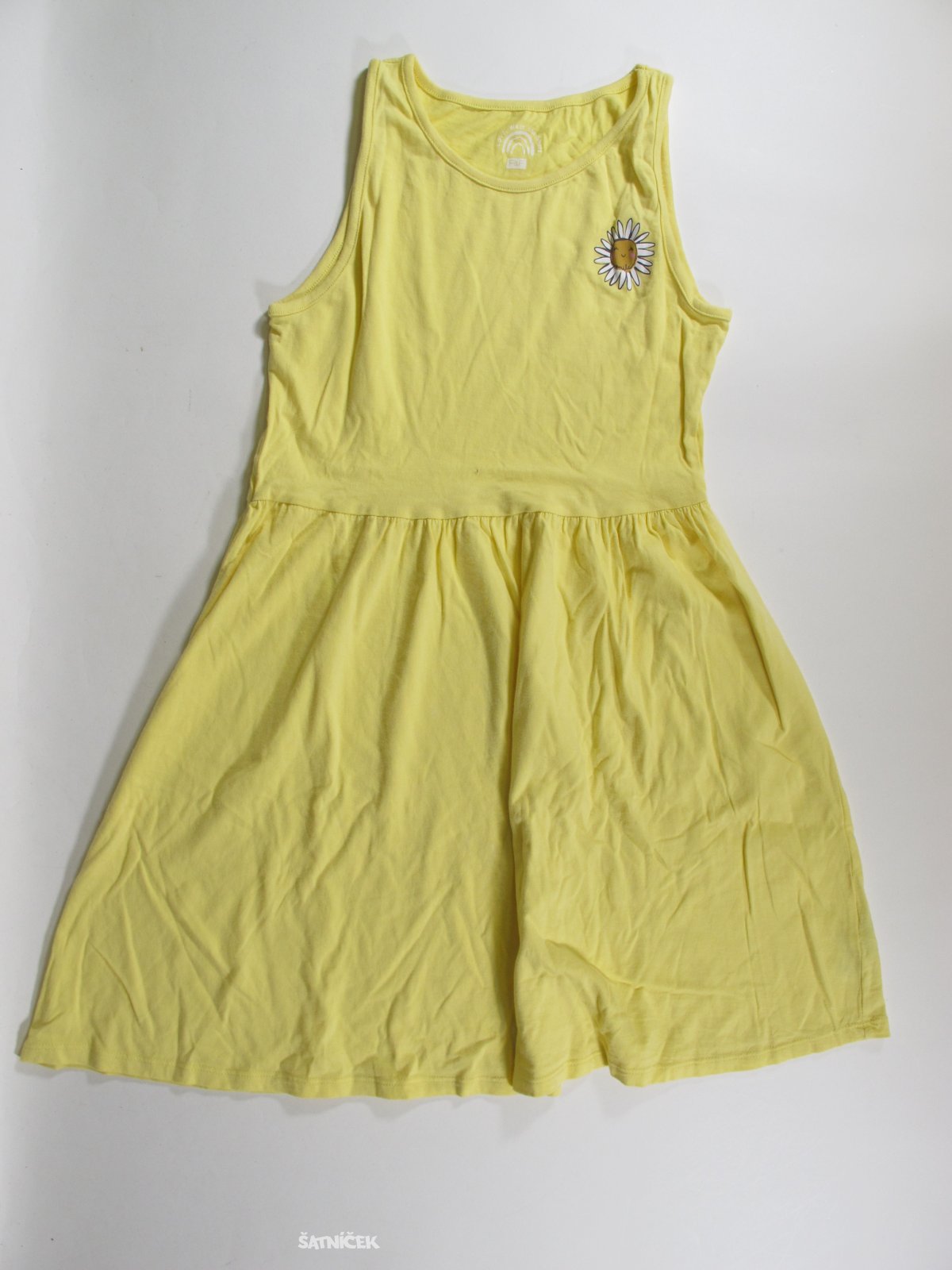Šaty na ramínka  žluté secondhand