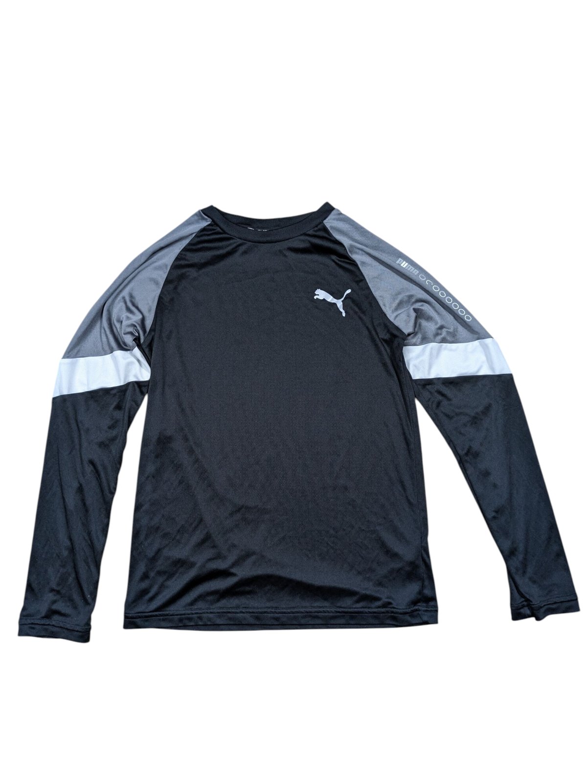 Sportovní černé triko pro kluky s dlouhým rukávem Puma secondhand