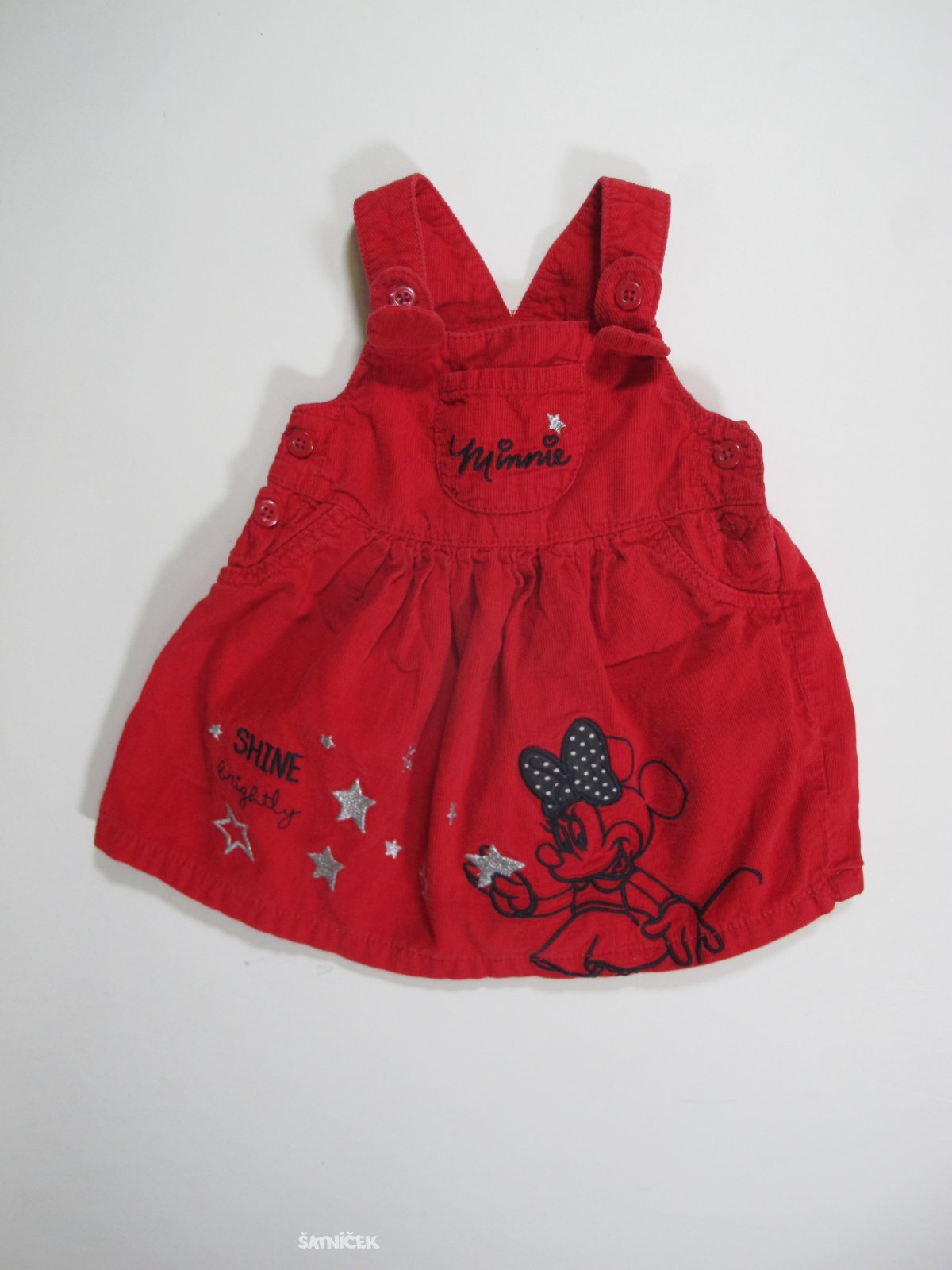 Manžestrové šaty pro holky červené secondhand