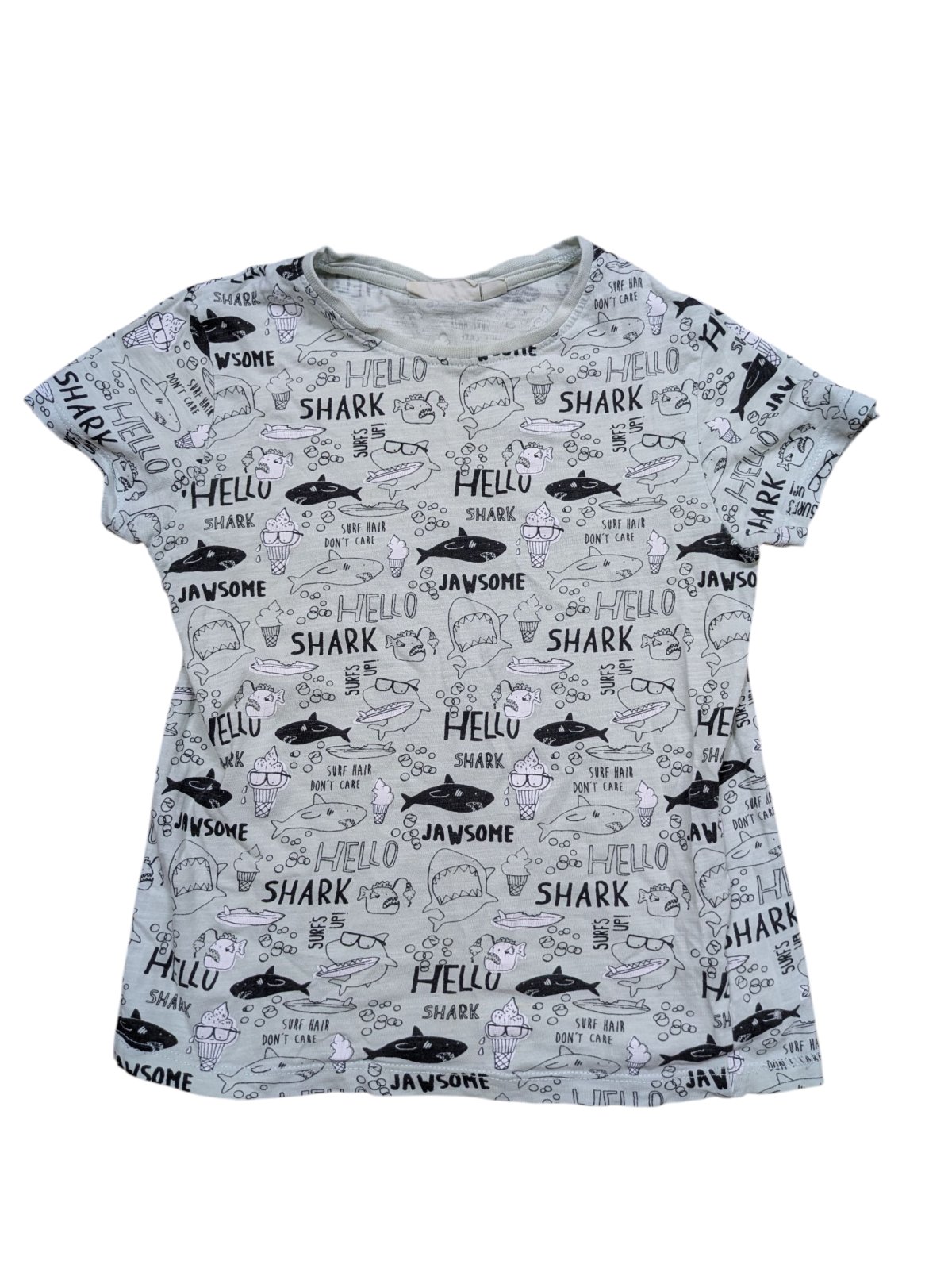 Zelinkavé triko s obrázky pro kluky secondhand KappAhl