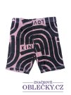 Černo-růžové žebrované kraťasy pro holky secondhand