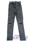tmavě šedé skinny džíny pro holky secondhand Tu 