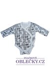 Bílé body s obrázky ve stylu kimono pro kluky secondhand Babies