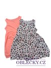 set 2 šatů (lososové a béžové s leopardím vzorem) pro holky outlet FaF