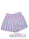 Pruhované kraťasy bílo růžové pro holky secondhand H&M