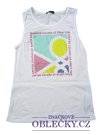 Bílé tílko s obrázkem pro holky secondhand Benetton