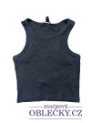 Černé tílko žebrované pro holky secondhand New Look