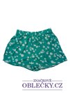 Zelené kraťasy s kytičkami pro holky secondhand H&M