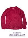 Chlupatá mikina červená pro holky secondhand H&M