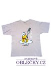 Světle růžové triko s obrázkem pro holky secondhand Zara