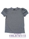 Kostkované triko bílé černé pro holky secondhand girlswear