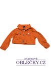 Oranžová bunda džínová pro holky secondhand Shein
