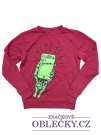 Červená mikina s obrázkem pro kluky secondhand Quiksilver