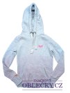 Šedo růžová mikina žíhaná pro holky secondhand Superdry