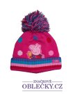 Růžová zimní čepice s kulichem Prasátko Peppa secondhand Nutmeg