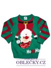 zelený svetr pro kluky s motivem Santy secondhand