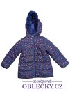 Zimní bunda tmavě modrá vzorovaná pro holky secondhand Young Style