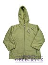 Zelená šusťáková bunda s fleecem pro holky secondhand 