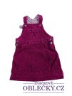 Fialové šaty pro holky z manžestru s kšandami secondhand