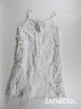 Šaty pro holky kytkované bílé  secondhand