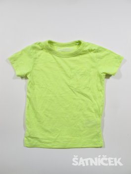 Neonové triko s kapsičkou 